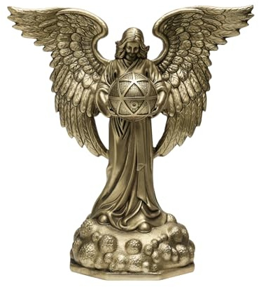 Kreative Engelsskulptur Kunstharz Schutzengel Figur Engelsfiguren 15 cm | Dekorative Ornamente Skulpturen Terrasse Fensterbank Thanksgiving Weihnachten Heimdekoration Ornament