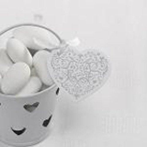 Neviti Vintage Romance Geschenkanhänger Herz, Weiß/Silber