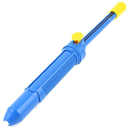 sourcing map Azul Extractora Aspiración Desoldar Bomba Succionador Polvo Removering Herramienta