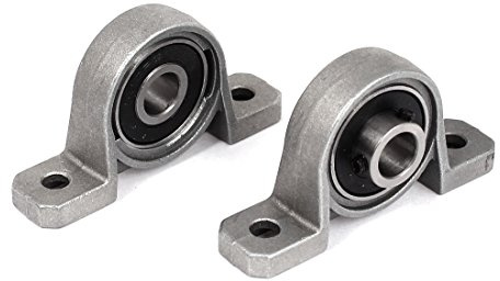 sourcing map 2Stk 8mm Innen Dmr Kugellager KP08 Silberton grau | Selbstausrichtung Gehäuse
