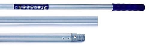 Maya Professional Tools 06019 Manico scopa verniciato, 1,50 m, superficie ruvida antiscivolo, doppia filettatura, universale