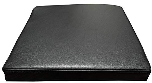Quattro Meble Glanz Schwarz Echtleder Sitzkissen Lederkissen Sitzpolster fur Sessel Stuhle Echt Leder Kissen Sitzauflage Auflage glatt Modell (50 x 50 cm)