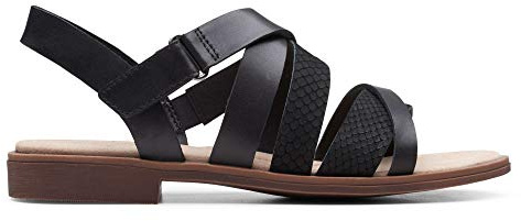 Clarks Declan Mix gladiatorsandaler för kvinnor, Svart, 37 EU