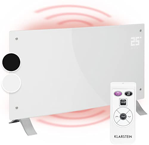 Klarstein Elektroheizung, Konvektor-Heizung Freistehend oder Wandmontage, Mobile Energiesparend, Leise , Standgerät Heizkörper mit Thermostat, 2000 Watt