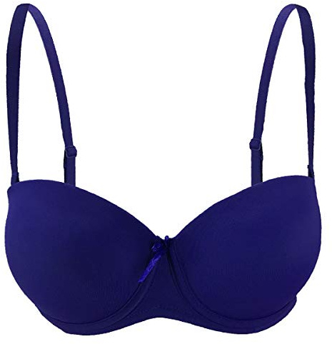 InsightClothing Ladies 5 Way Multiway Padded Bra - Royal Blue- 40D