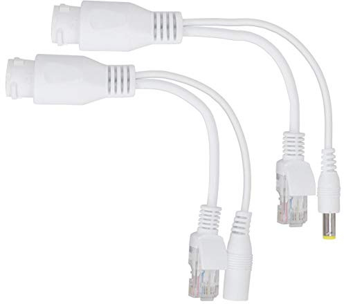 Yctze Splitter POE 12V Alimentation sur Ethernet Adaptateur POE Passif répartiteur injecteur Alimentation Passive étanche sur Ethernet Adaptateur PoE(White)
