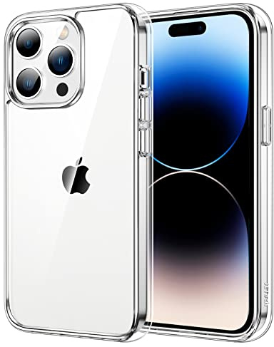 JETech Case for iPhone 14 Pro 6.1-Inch, Non-Yellowing Shockproof Phone Bumper Cover, Anti-Scratch Clear Back (Clear)