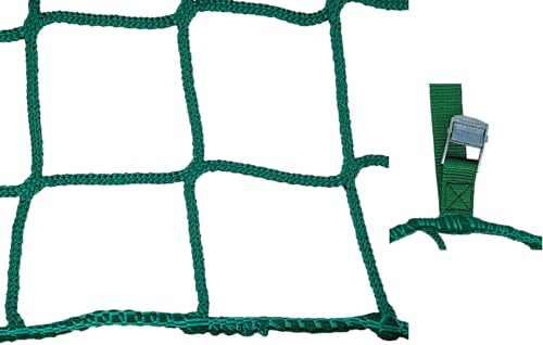 Seitenschutznetz 2m x 5m, # 10,0cm, grün, mit GSV angenäht, DIN EN-1263-1 Dachdeckerfangnetz Gerüstnetz