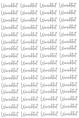 Fräulein Lotti | Wasserschiebefolie fuer Kerzen - Thema: Wunschtext personalisierbar | Tattoofolie | schwarz DIN A4