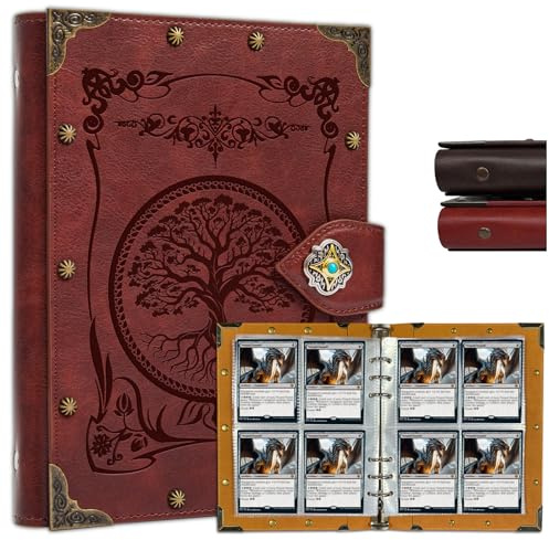 DDFE DUROTAN Card Binder 4-Pocket,Premium Trading Card Binder,Double Sided Pocket Collection Binder,Collector Album,Card Holder Holds 240 Cards for MTG,TCG,Yugioh,Game Cards