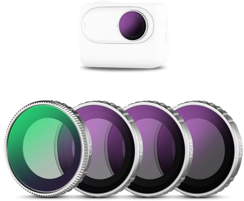 NEEWER ND-Filter-Set, kompatibel mit Insta360 GO 3S, CPL+ND8+ND16+ND32 Filter-Set, Action-Kamera-Zubehör, Polarisations- und Neutraldichtefilter, mehrfach beschichtetes optisches HD-Glas