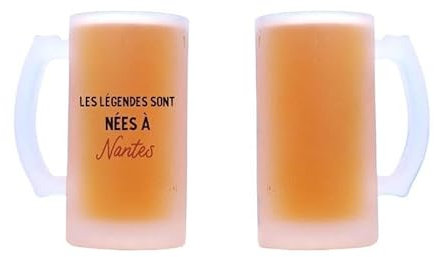 CADEAUX.COM - Chope De Bière Personnalisée Nantes - Personnalisé - Message Personnalisable - Cadeau Anniversaire Homme Femme - Nantes