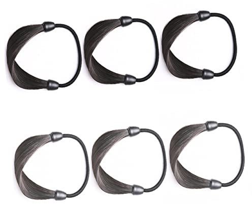 Beatifufu Haargummis 6 Stück Elastische Haarbänder Für Frauen Und Mädchen Perückenhaargummis Braun Hellbraun Einfaches Haarseil Pferdeschwanzhalter Vielseitiger Kopfschmuck