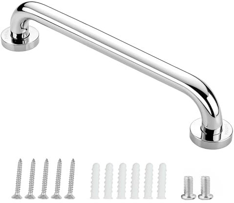 304 Stainless Steel Non-Slip Grab Bar – Bathroom Safety Handle for Shower, Bathtub, Toilet, Kitchen & Stairs – Disability & Elderly Assist Rail (40CM 1PCS)