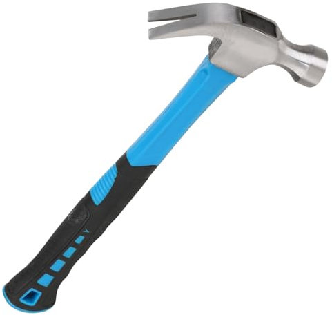 Angelfan Claw Hammer, 12oz, Blue, Carbon Steel Head, Plastic Handle, 29 x 10cm, 333g