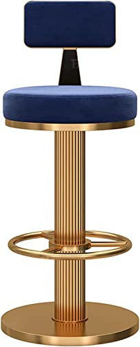 Thekenhocker, moderner Samt, gepolsterter Küchen-Barhocker, Barstuhl für Esszimmer, stabiler Metallrahmen mit Fußstütze, verstellbare Sitzhöhe, goldene Metallbeine, Esszimmer-Barstühle