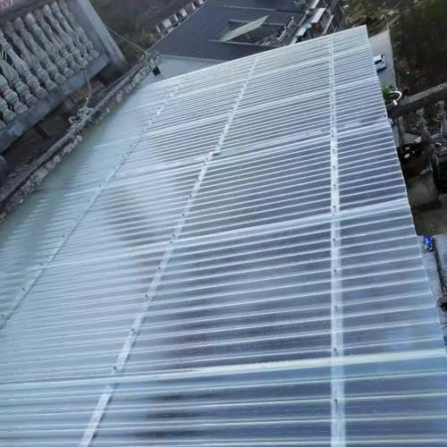 1 mm Polycarbonat-Dachbahn, UV-beständig, spleißbare Wellplatten für Gewächshausüberdachung, transparente Isolierung, Tageslichtabdeckungen, leicht zu schneiden, Außenplatten, 10/12/14/16 Stück