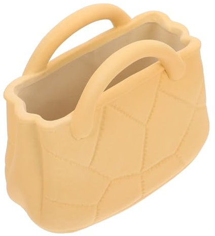 OUNONA Jarrón para Decoración del Hogar Tacto Suave y Cómodo de Cerámica en Forma de Bolso Creativo Adecuado para Sala de Estar y Flores Hidropónicas