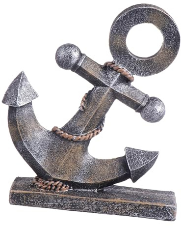 Gatuida Ancora Barca in Resina Decorativa Scultura Leggera e Compatta per Decorazioni Casa e Ufficio Design Retrò e Portatile
