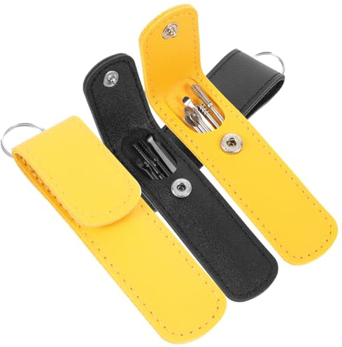 SAFIGLE 4 set Pulitore Orecchie Riutilizzabile in Acciaio Inossidabile Strumenti Portatili per Rimozione Cerume Kit Sicuro e Resistente per Pulizia e Massaggio Auricolare