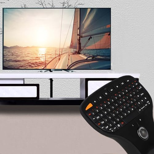 Zenithaur N5901 Qwerty Teckboard Trackball 2.4g Mini Mini Teclado multimedia USB para computadora TV