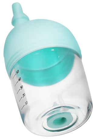BESTonZON Puppy Milk Feeder Bottle with Cleaning Brush Portable Kitten Nursing Bottle for Newborn Puppies Rabbits and Small Animals Lightweight Blue Pet Feeding