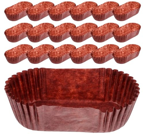 SHOWERORO 1000 mini moldes de papel para pan - Moldes ovalados de papel para hornear pan, magdalenas y pasteles - desechables para magdalenas, ideales para repostería casera, fiestas, postres y
