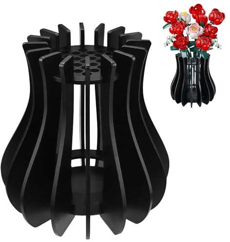 Creative Wooden Puzzle Vase Flowers Bouquet,QIANSSE Display Vase