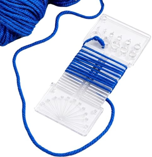 Crochet Gauge Measuring Tool - Acrylic Sewing Ruler Accessory | 4mm Thick, Yarn Measuring Tools, Crochet Hook Accessories, High Precision Knitting Needle Gauge, Accurate Craft Measurement