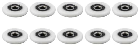 Rouleau de porte de douche en ABS | Roues à roulettes for porte coulissante de salle de bain, 10 pièces, 23mm/25mm/27mm(25mm)