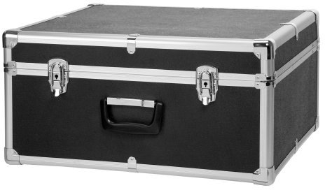 Classic Cantabile Akkordeonkoffer für 96 Bass Akkordeons (Hartkoffer, Gigbag Case, schwarz gepolstert, Tragegriff, Metallbeschläge, 4 Standfüße, Innenmaße ca. 48,5 cm x 54 cm x 25 cm)