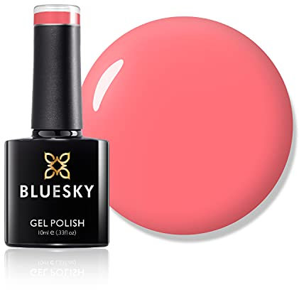 Bluesky Gel Nail Polish, Pink Neon Coral A074, Bright, Long Lasting, Chip Resistant, 10 ml (Requires Drying Under UV LED Lamp)