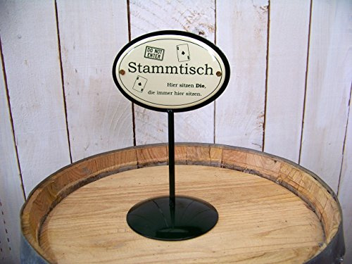 Tischständer Stammtisch Emaille Kartenrunde 20 cm