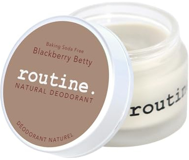 Routine. Natural and Aluminum Free Deodorant (2 Fluid Oz.) for Women and Men | BlackBerry Betty No Baking Soda (Cream Jar Formula)