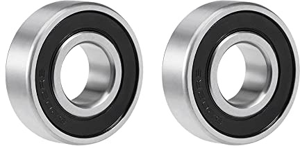 sourcing map Rillenkugellager 6202-2RS 15x35x11mm Abgedichtete 2Stk. | Chromstahl GCr15, Für Industrieanlagen, Mikromotoren, Drehmotoren, Bürogeräte, P0, Z4, 7,65kN/3,72kN, Stahlkäfig