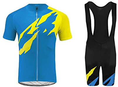 UGLY FROG Radtrikot Herren Fahrradbekleidung Set Outdoor Sports Kurzarm Radkleidung + Radfahren Latzhose Shorts im Sommer