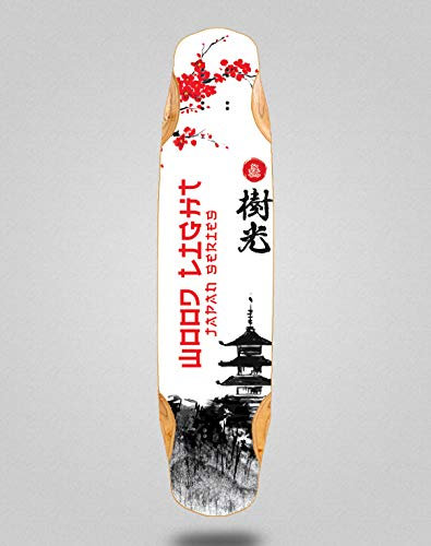 Wood light Skateboard Longboard Deck Mix Bamboo 38x8.45 Japan Series Palace