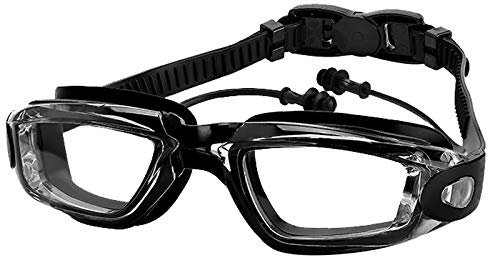 QQSS Schwimmbrille, Anti-Beschlag Wasserdicht Sport Optische Kurzsichtig Schwimmbrillen Mit Sehstärke -0 Bis -4.5 Dpt UV-Schutz Damen Herren Kinder