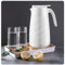 Thermos de cafetière, Pichet Thermos à Double Paroi , avec Indicateur de Température à Ecran LED, Rétention Chaude et Froide 24H, 1.3L, Pas de BPA, for Tea, Coffee, boissons froid(Color:perle blanche)