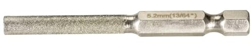 Makita D-73776 Rundfeile 5,2 mm, Diamantbestückt, mit 1/4 Sechskantaufnahme für Schrauber, zum Feilen von Sägeketten mit 3/8 Teilung, 1 Stück