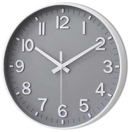 HZDHCLH Funk Wanduhr 30 cm Lautlose Wanduhr Ohne Tickgeräusche, Moderne
