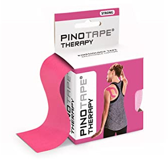 PINOTAPE Kinesiologisches Tape 5 cm x 5 m Baumwolle Rosa 2er Pack