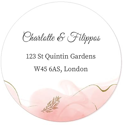 48 PERSONALISIERT Adressaufkleber Hochzeit Weihnachten Address Aufkleber Rücksendung Adresse Etiketten Geschäftsadresse Gastgeschenk Sticker 40mm - Rd 401 (003 Bunt)