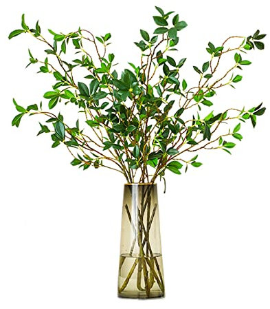 Aphmeir 3 rami artificiali di ficus verde, 73 cm, rami di ficus finti per vaso, foglie spray realistiche al tatto, decorazione per casa e ufficio