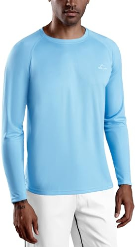 WILLIT Rashguard T-shirt fonctionnel à manches longues pour homme, pour la natation, le surf, la pêche, la randonnée, respirant, séchage rapide, protection solaire