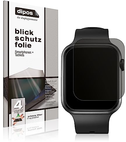 dipos Blickschutzfolie für Fireboltt Ring Plus | Displayschutz matt mit 4-Wege Sichtschutz-Effekt, Privacy Filter, passt perfekt, kratzfest, blasenfrei, selbstklebend