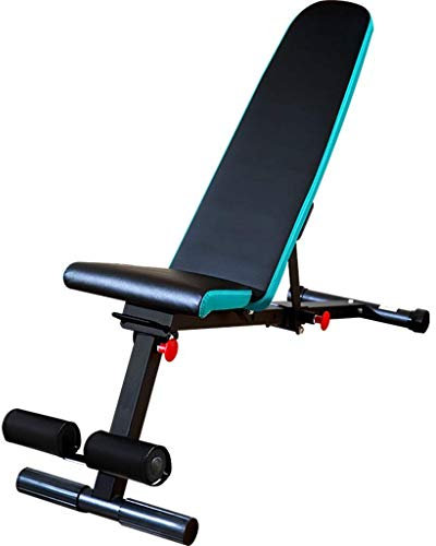 Hantelbank für Zuhause, Hantelbank, Standard-Hantelbänke, ergonomischer Bauchtrainer, Siup-Fitnessgeräte, multifunktionaler Hilfs-Familien-Fitnessstuhl, schwarz, verstellbarer Ben