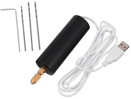 UKCOCO 3pezzi Trapano Elettrico Usb Ricaricabile Strumento Rotativo Professionalper Fai Da Te Comodo e Portatilper Lavori Di Precisione Per Creazioni Artigianali e Gioielli