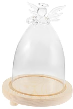 Zerodeko Glass Vase with Glass Dome Cover Large Outdoor Garden Ornament for Flower Display