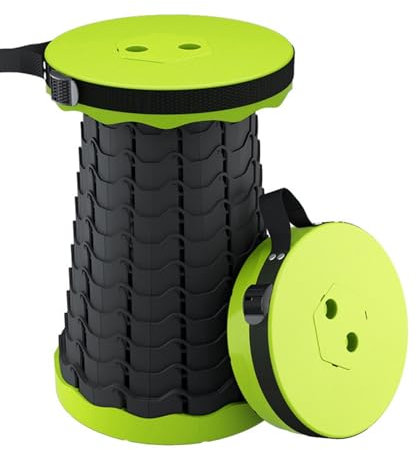 SPXTOM Höhenverstellbarer Klappstuhl, Reisehocker, tragbarer, einziehbarer Campinghocker, leicht, for Outdoor-Angeln, Wandern, Reisen, Grillen, max. 400 Pfund (Color : G)